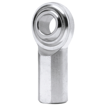 Picture of QA1 G Series 2-Pc Rod End - Female/Left Hand - 14mm Bore x M14x2.0 - Stainless Steel w/PTFE