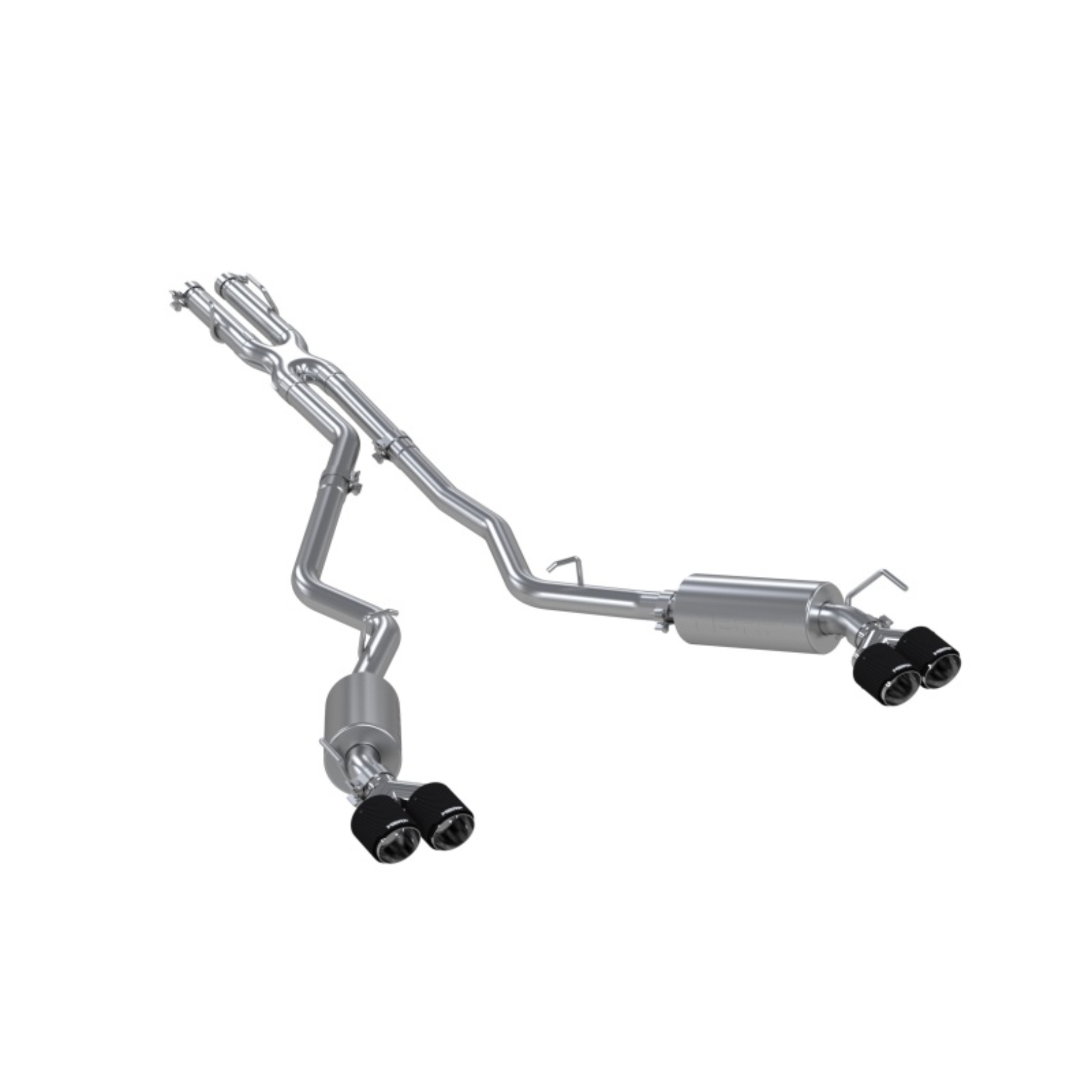 Picture of MBRP 20-21 Ford Explorer ST 3.0L Ecoboost SS 2.5in Dual Rear Exit w/ Carbon Fiber Quad Tips - T304