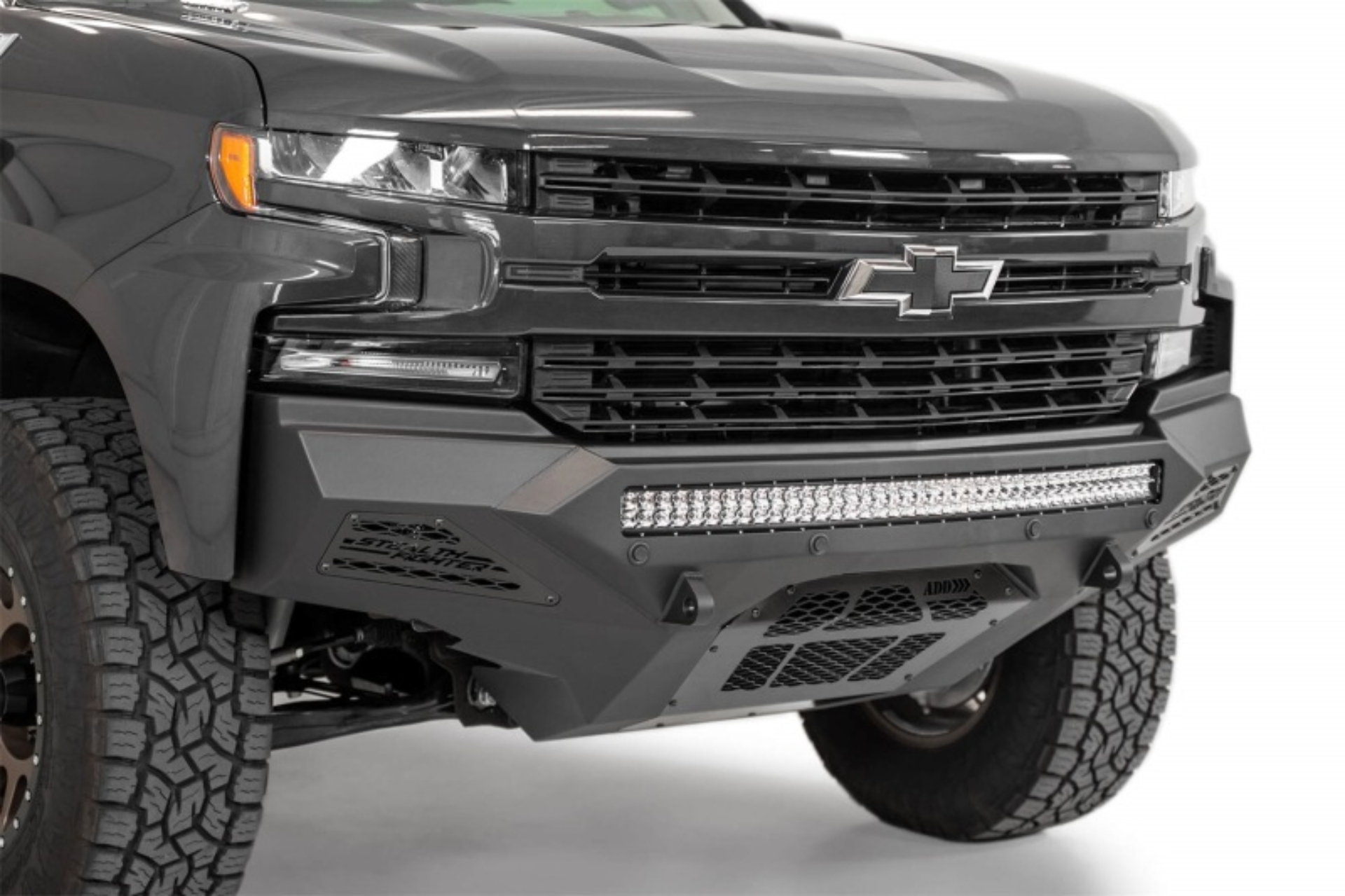 Picture of Addictive Desert Designs 19-21 Chevy Silverado 1500 Stealth Fighter Front Bumper