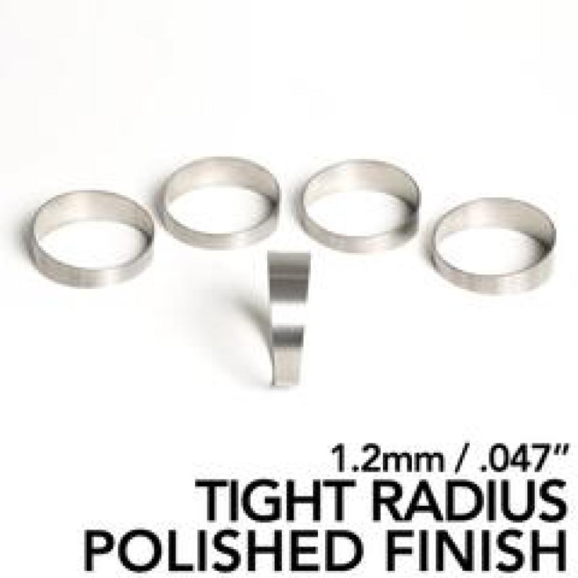 Picture of Ticon Industries 3.0in 1.14D Tight Radius 1.2mm/.047in Wall Polished Titanium Pie Cuts - 5pk
