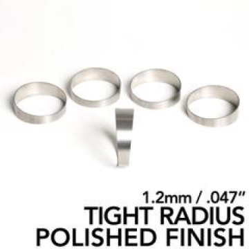 Picture of Ticon Industries 3.0in 1.14D Tight Radius 1.2mm/.047in Wall Polished Titanium Pie Cuts - 5pk