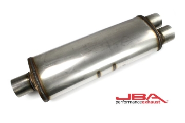 Picture of JBA Universal Chambered Style 304SS Muffler 25x8x5in 3in Center/Dual out