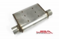 Picture of JBA Universal Chambered Style 304SS Muffler 13x9.75x4in 3in In/Out Dia Offset/Offset (Same Side)