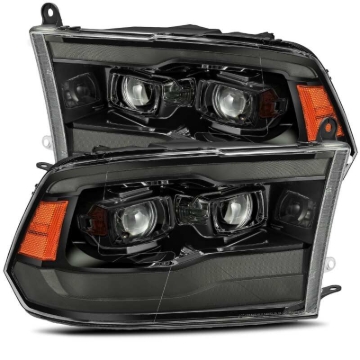 Picture of AlphaRex 09-18 Dodge Ram 1500 PRO-Series Projector Headlights Plank Style Alpha Blk w/Seq Signal/DRL