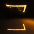 Picture of AlphaRex 10-13 Toyota 4Runner PRO-Series Projector Headlights Plank Style Black w/Seq Signal/DRL