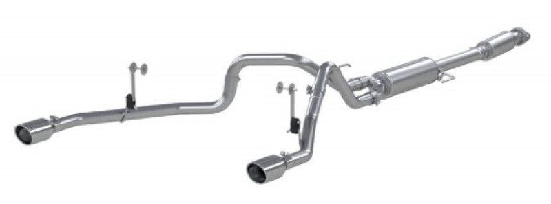 Picture of MBRP 2021+ F-150 2.7L/ 3.5L Ecoboost, 5.0L 3in Cat Back 2.5in Dual Split Rear - Aluminized Steel