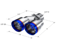 Picture of MBRP Universal T304 SS Dual Burnt End Tip 3.5in OD/2.5in Inlet