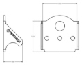 Picture of Ridetech Upper Ridetech Bolt-On 4 Link Bridge Mount