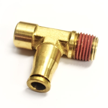 Picture of Ridetech Airline Fitting Compressor Tee 1/4in NPT x 1/8in Female NPT x 1/4in Airline