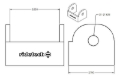 Picture of Ridetech Large Rod End Bracket for 3in Wide Rod End