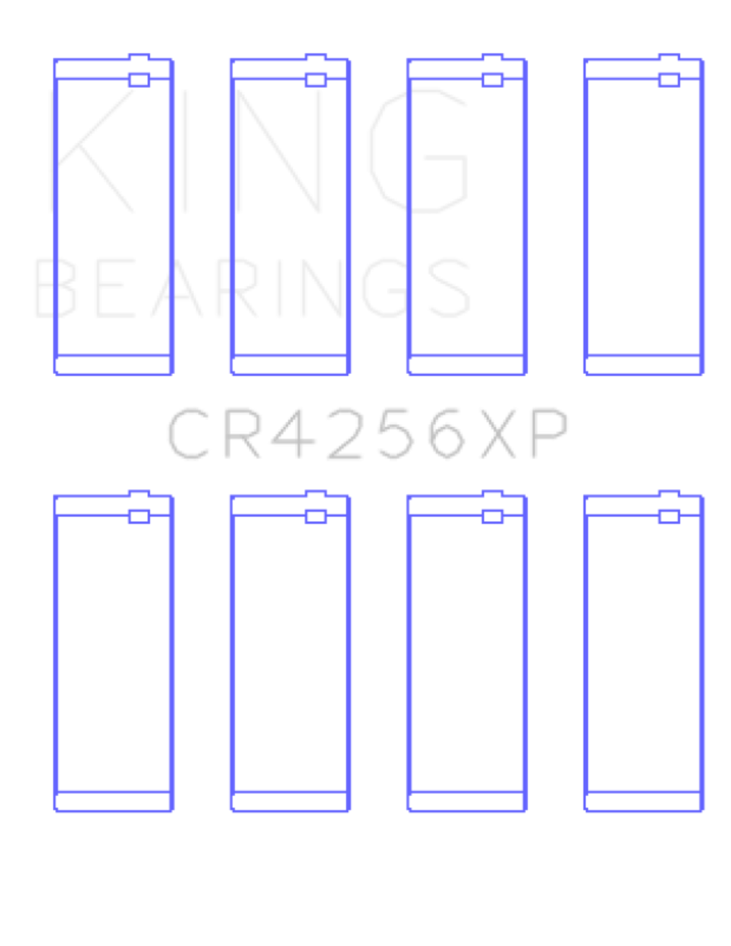 Picture of King Engine Bearings 03-05 Dodge Neon SRT4 2.4L (Size 0.50 Oversized) Performance Rod Bearing Set