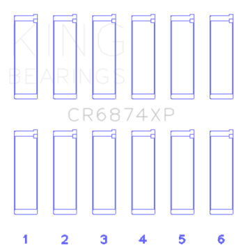 Picture of King Engine Bearings Subaru EZ30/EZ30D (Size STD) Performance Rod Bearing Set