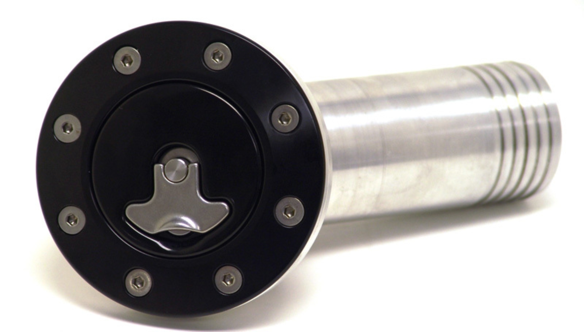Picture of Ridetech 67-68 Camaro Locking Gas Cap (Black Anodized)