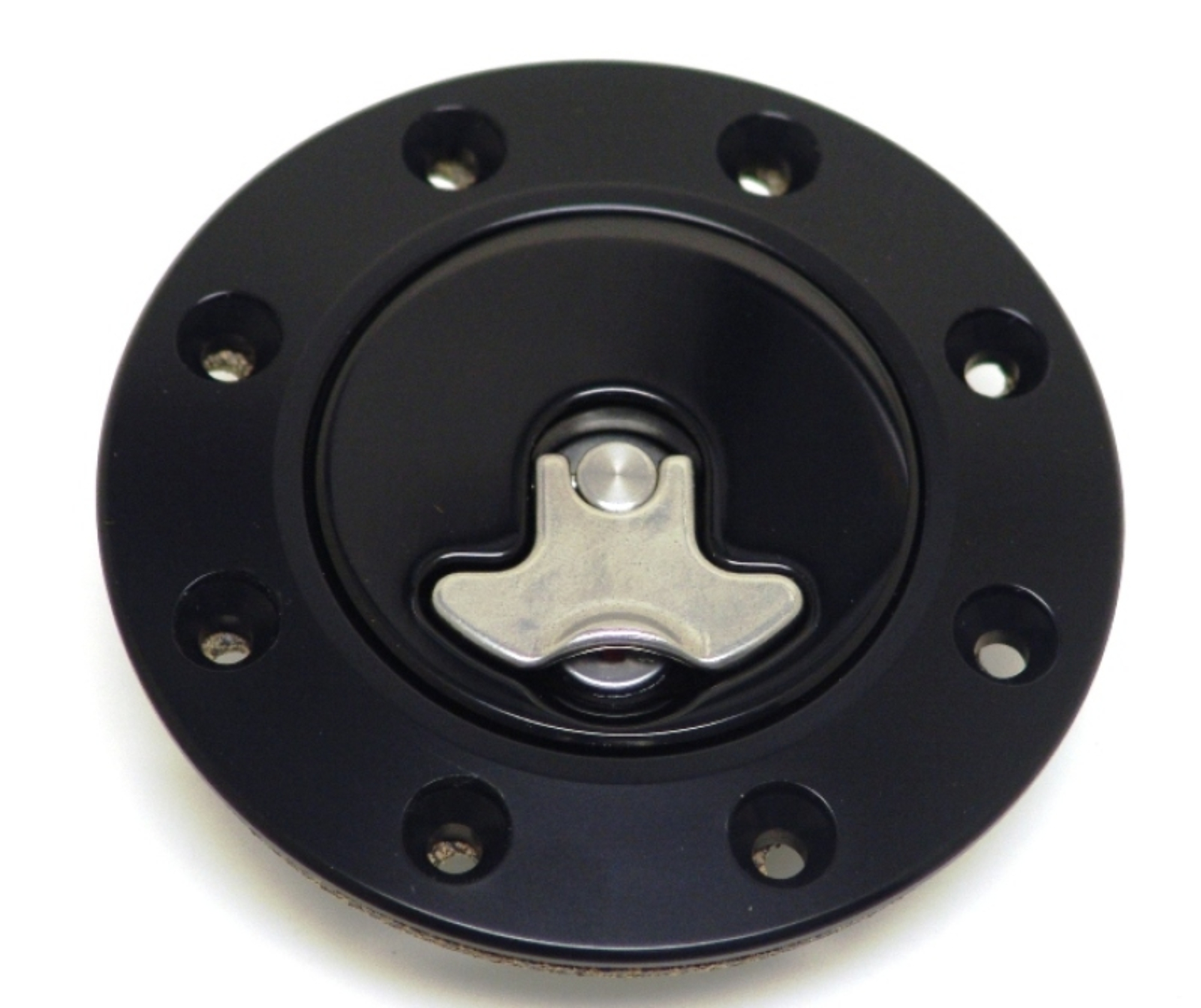 Picture of Ridetech 66-67 Chevy Nova Locking Gas Cap (Black Anodized)