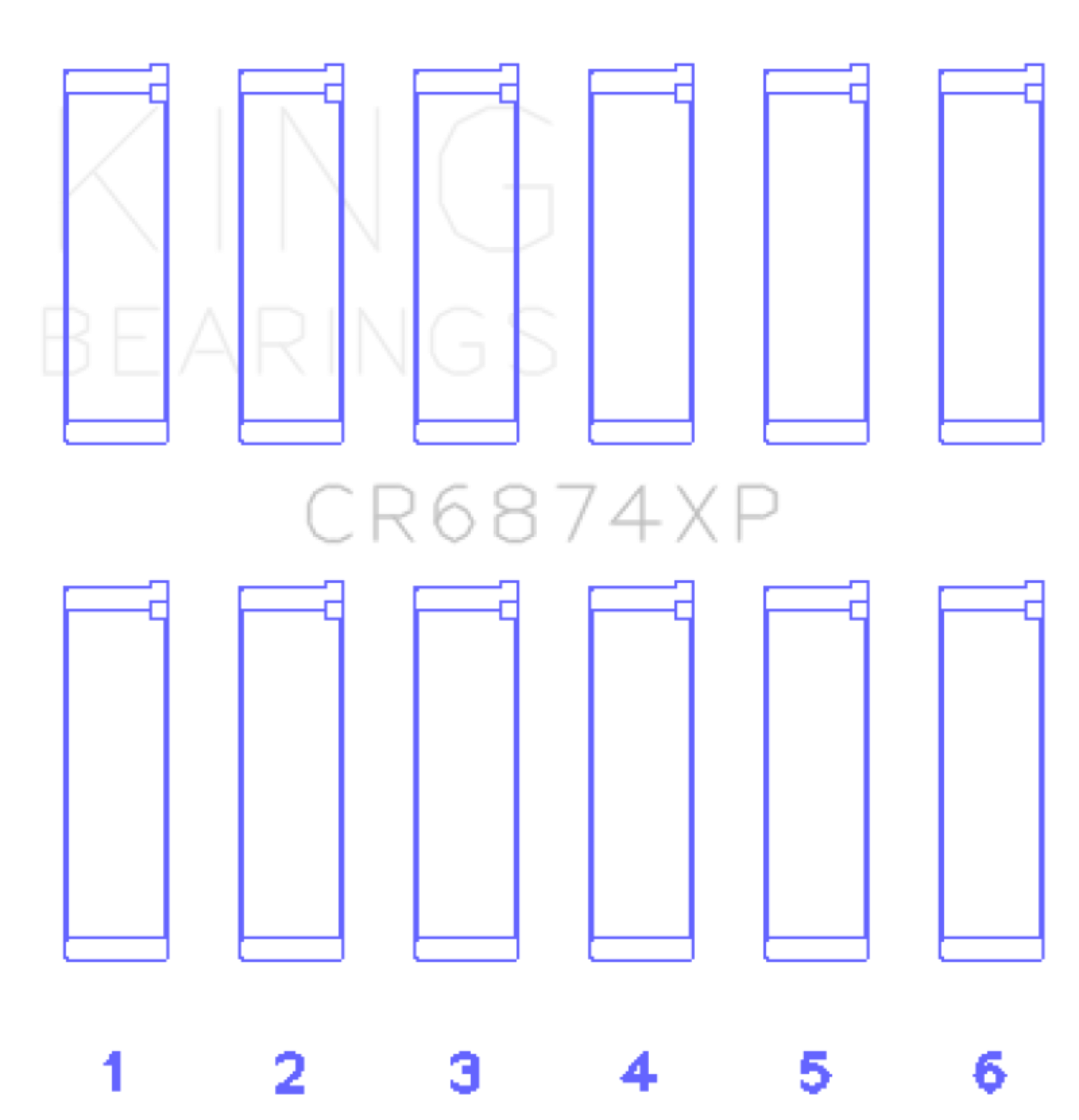 Picture of King Engine Bearings Subaru EZ30/EZ30D (Size STDX) Performance Rod Bearing Set