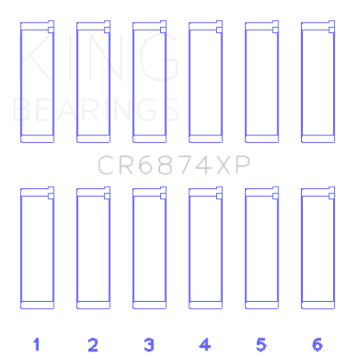 Picture of King Engine Bearings Subaru EZ30/EZ30D (Size STDX) Performance Rod Bearing Set