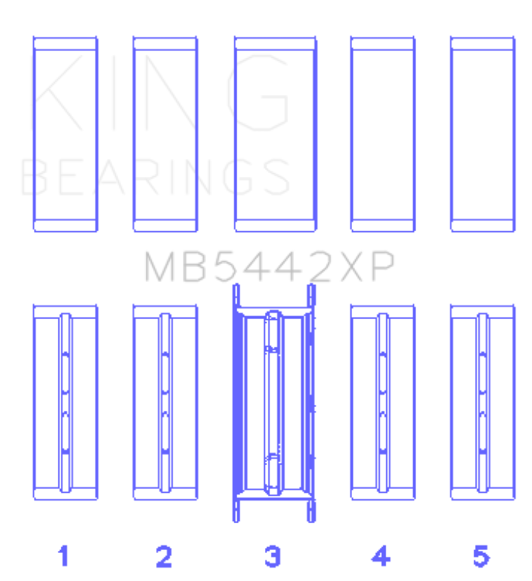 Picture of King 07-09 Mazdaspeed 3 L3-VDT MZR DISI (t) Duratec High Performance Main Bearing Set - Size STD