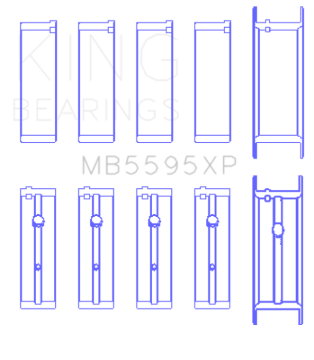 Picture of King Engine Bearings Nissan KA-24DE Performance Main Bearing Set - Size +0.25mm