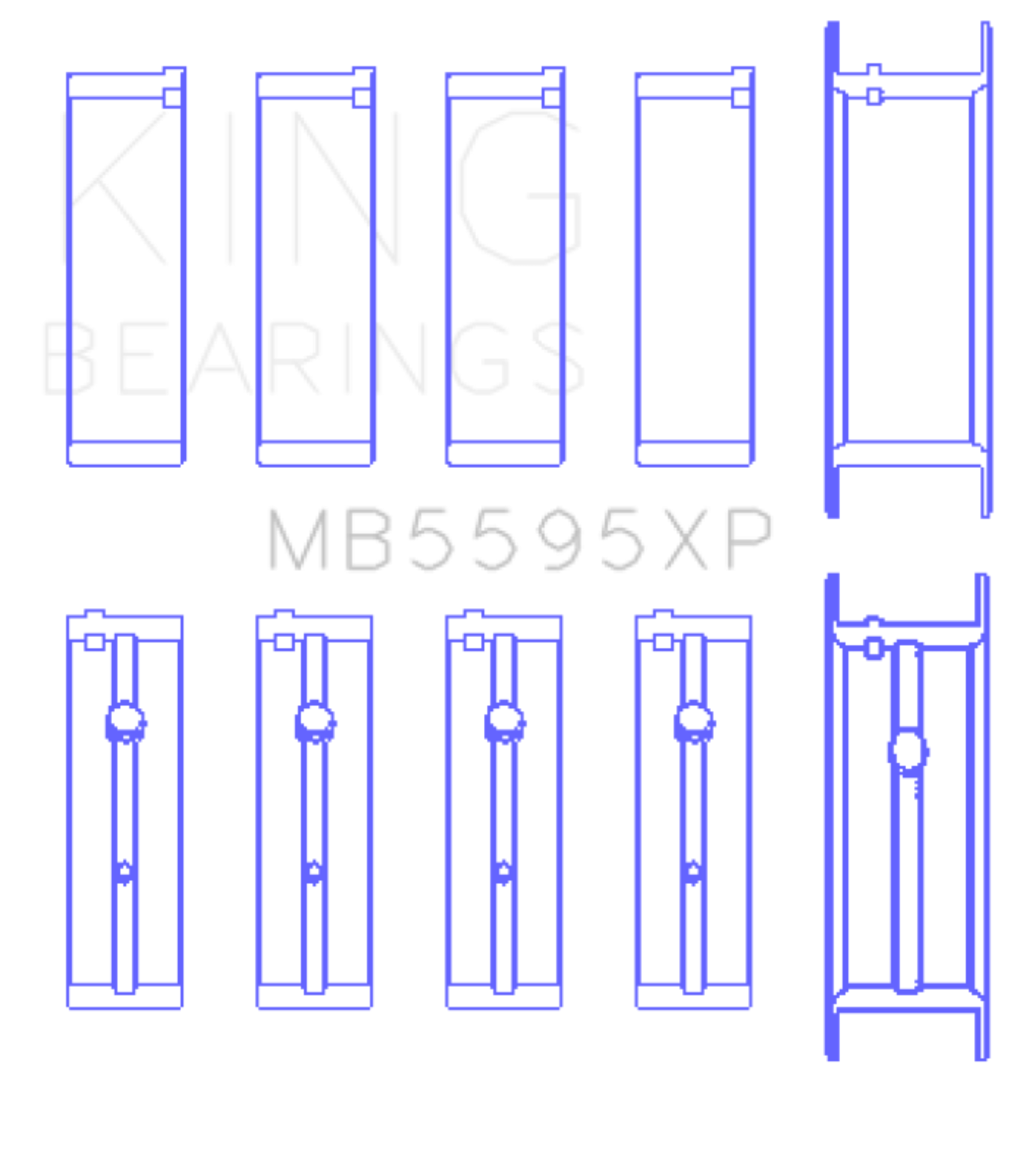 Picture of King Engine Bearings Nissan KA-24DE (Size 0.50 Oversized) Performance Main Bearing Set