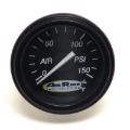 Picture of Ridetech Air Pressure Gauge Single Needle Black Face 150psi w/ Fittings