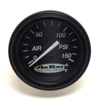 Picture of Ridetech Air Pressure Gauge Single Needle Black Face 150psi w/ Fittings
