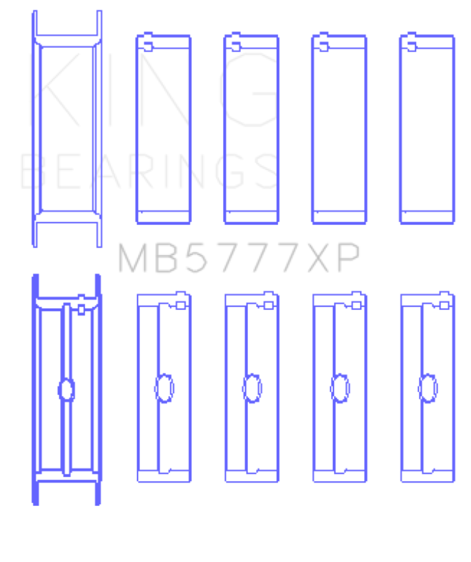 Picture of King Engine Bearings KING Performance Main Bearings - MB5777XP