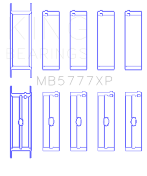 Picture of King Engine Bearings Dart LS Next Block (Size STD) Performance Main Bearing Set