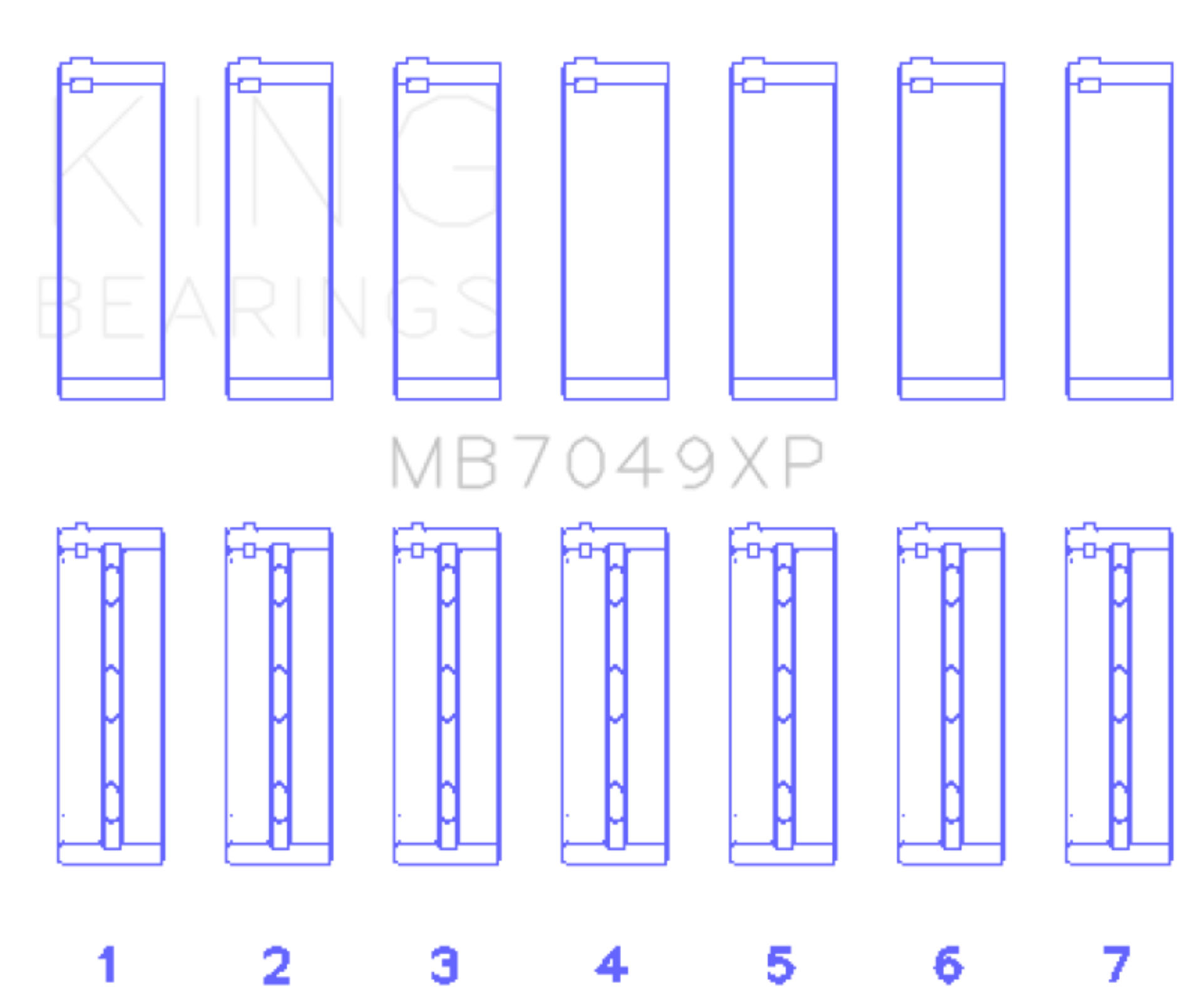 Picture of King Engine Bearings KING Performance Main Bearings - MB7049XP0.5