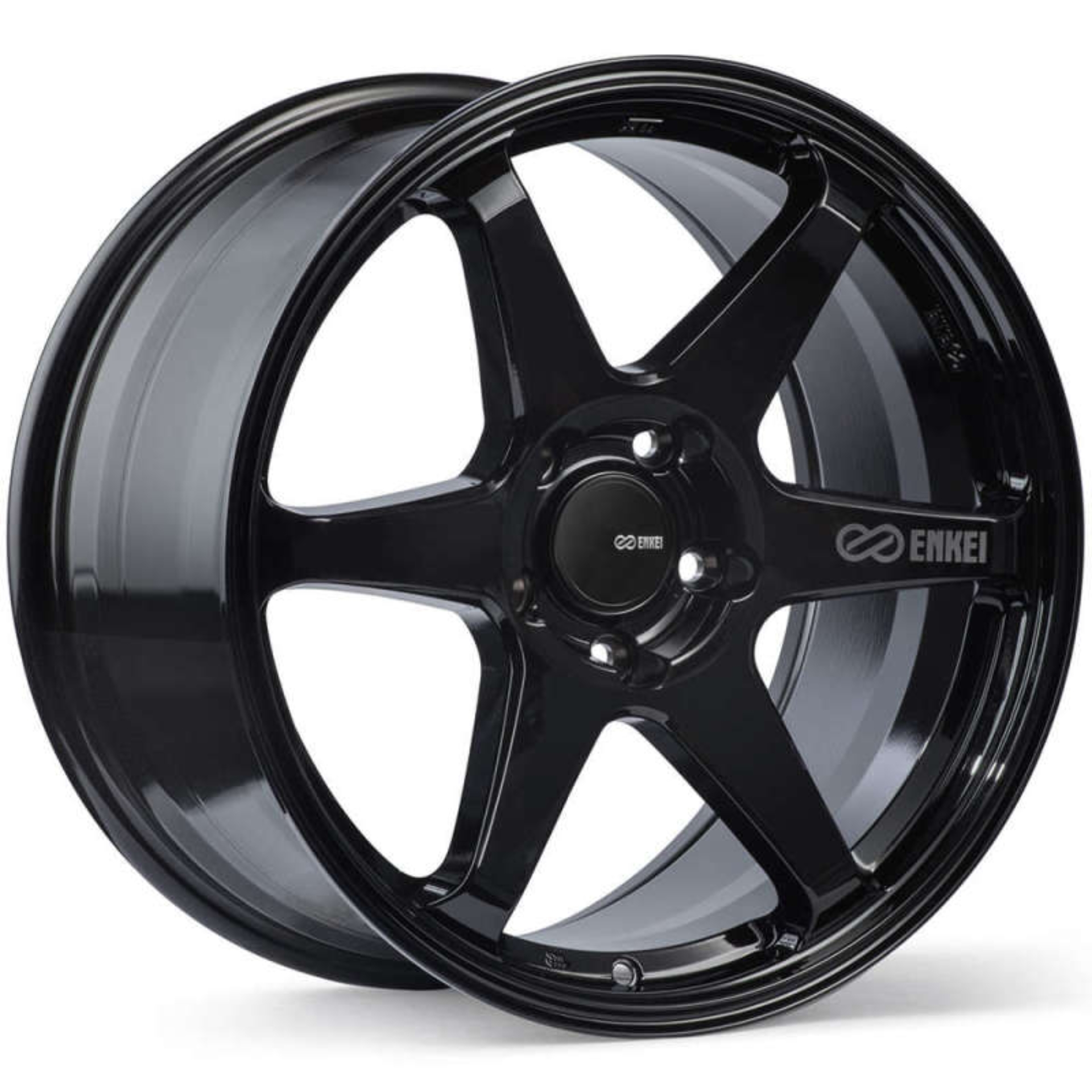 Picture of Enkei T6R 18x8 45mm Offset 5x100 Bolt Pattern 72.6 Bore Gloss Black Wheel