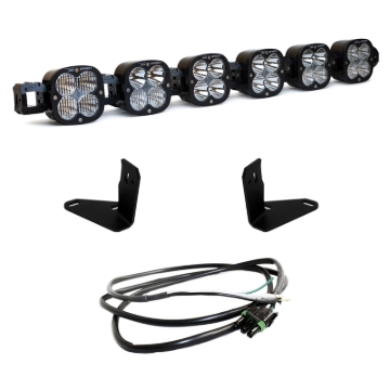 Picture of Baja Designs 2021+ Ford Bronco 6 XL Linkable Light Bar Kit Steel Bumper Mount w/Upfitter