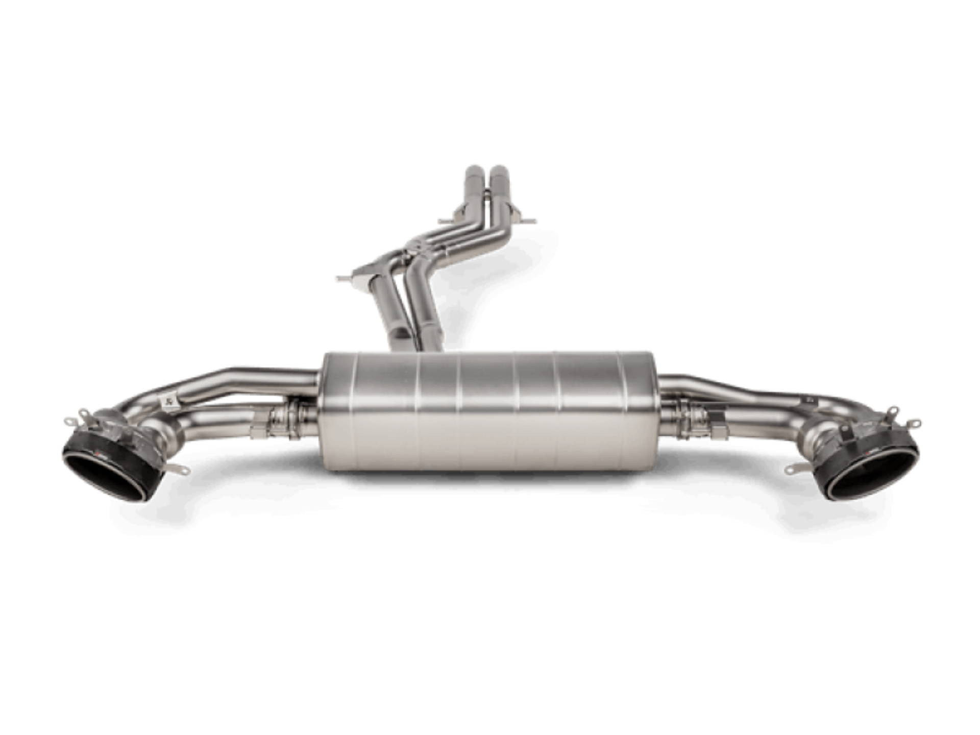Picture of Akrapovic 2020+ Audi RS Q8 (M4) Evolution Line Cat Back (Titanium) w/Carbon Fiber/Titanium Tips