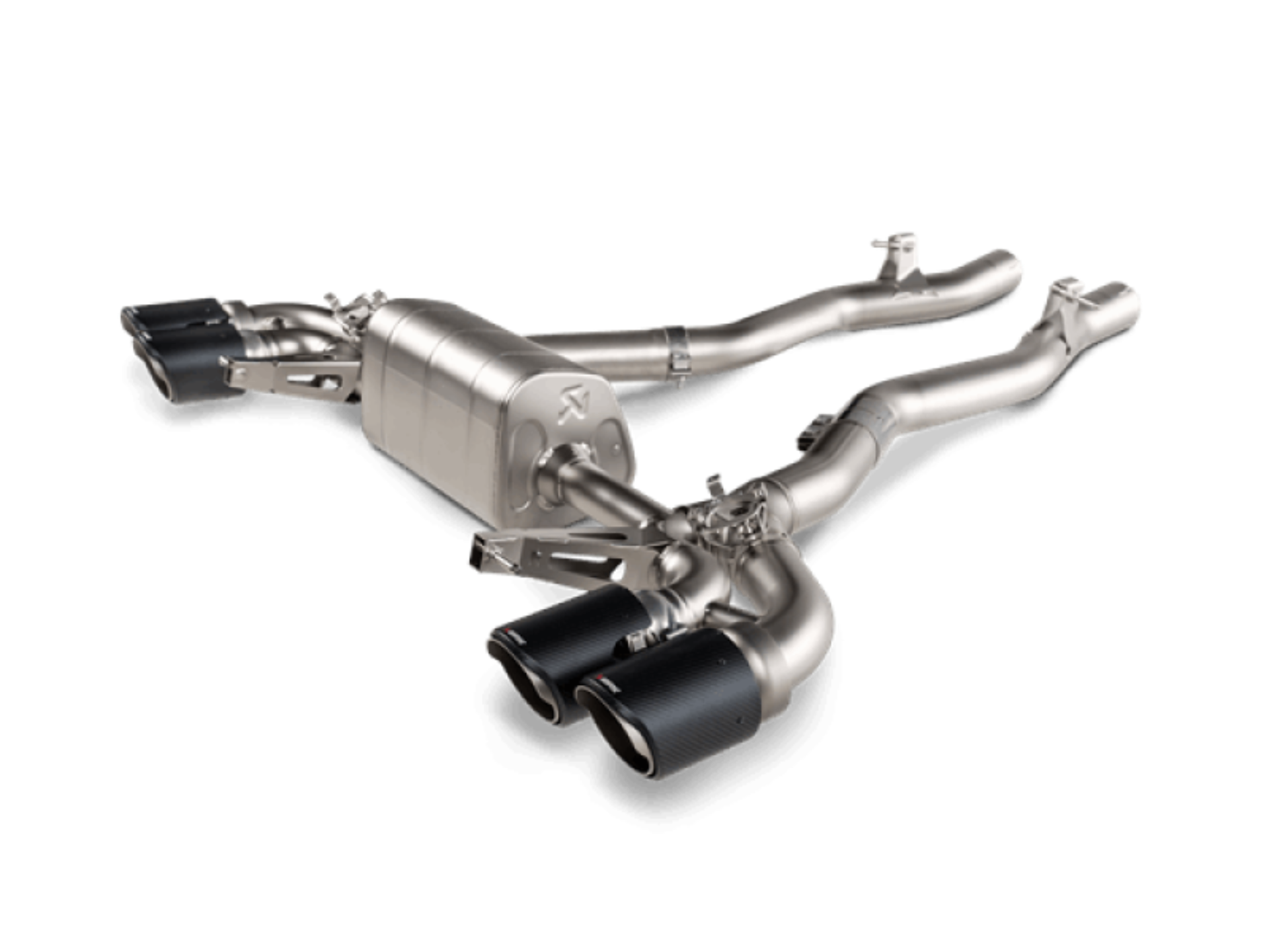 Picture of Akrapovic 2021 BMW M8/M8 Comp Gran Coupe (F93) w/OPF/GPF Slip-On Line (Titanium) w/Carbon Tips