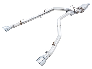 Picture of AWE Tuning 09-18 RAM 1500 5.7L (w/Cutouts) 0FG Dual Rear Exit Cat-Back Exhaust - Chrome Silver Tips