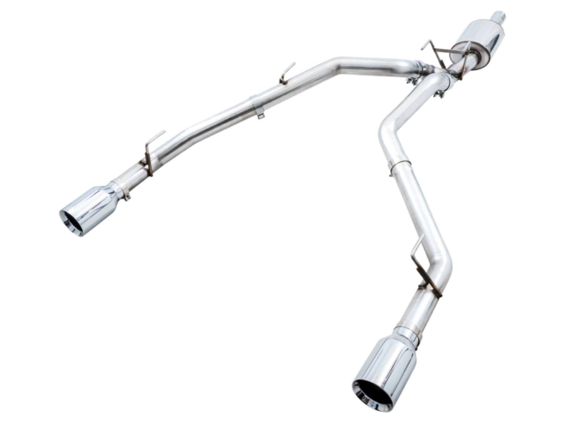 Picture of AWE Tuning 09-18 RAM 1500 5.7L (w/o Cutout) 0FG Dual Rear Exit Cat-Back Exhaust - Chrome Silver Tips