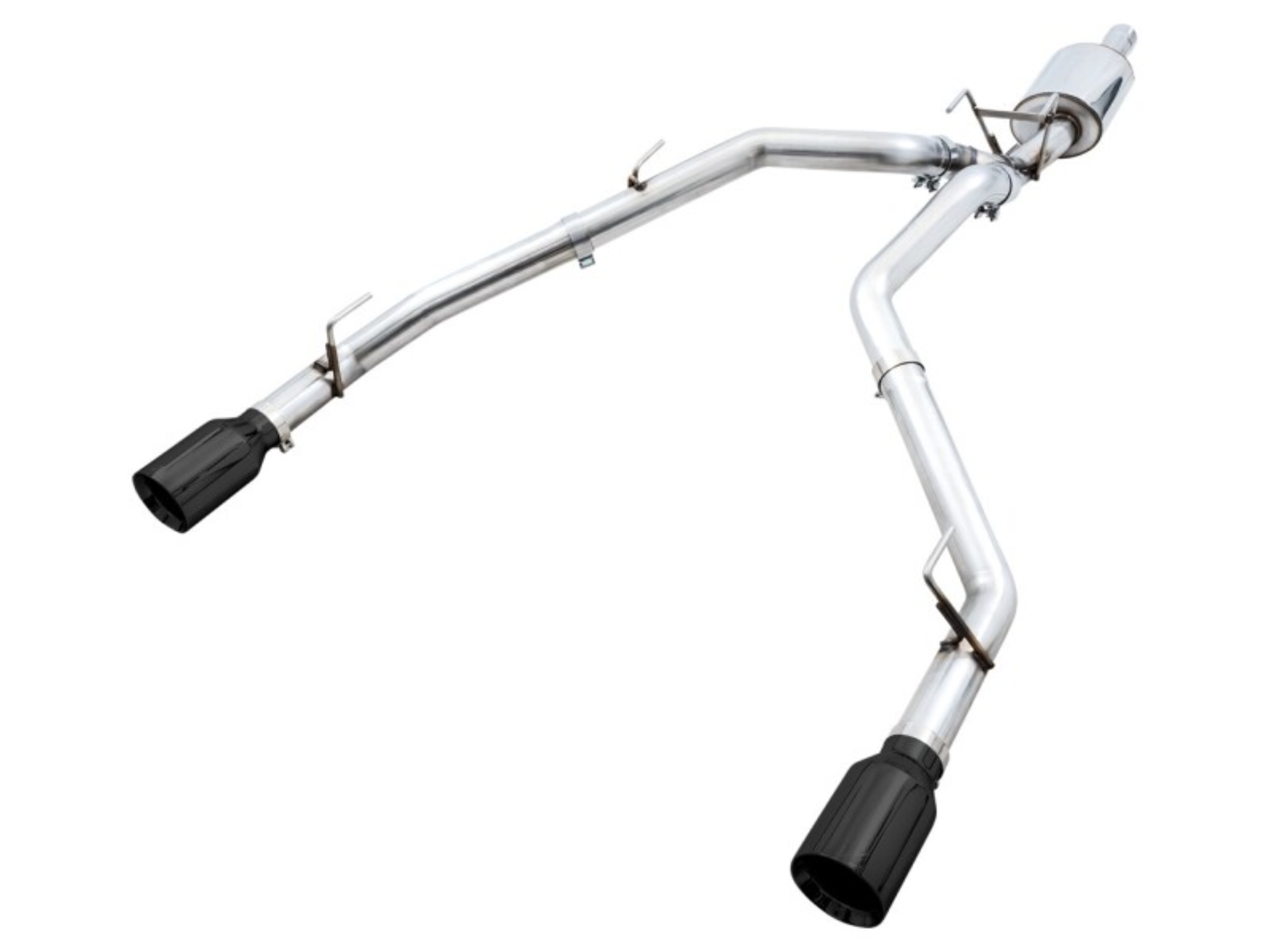 Picture of AWE Tuning 09-18 RAM 1500 5.7L (w/o Cutout) 0FG Dual Rear Exit Cat-Back Exhaust - Diamond Black Tips