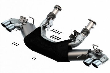 Picture of Borla 2020 Chevrolet Corvette C8 6.2L S-Type Exhaust System Dual Round A/C Tips 4inx 4.75in