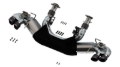 Picture of Borla 2020 Chevrolet Corvette C8 6.2L ATAK 3in Exhaust System Dual Round Angle Cut Carbon Fiber Tips