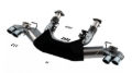 Picture of Borla 2020 Chevrolet Corvette C8 6.2L ATAK 3in Exhaust System Dual Round A/C Tips 4inx 4.75in