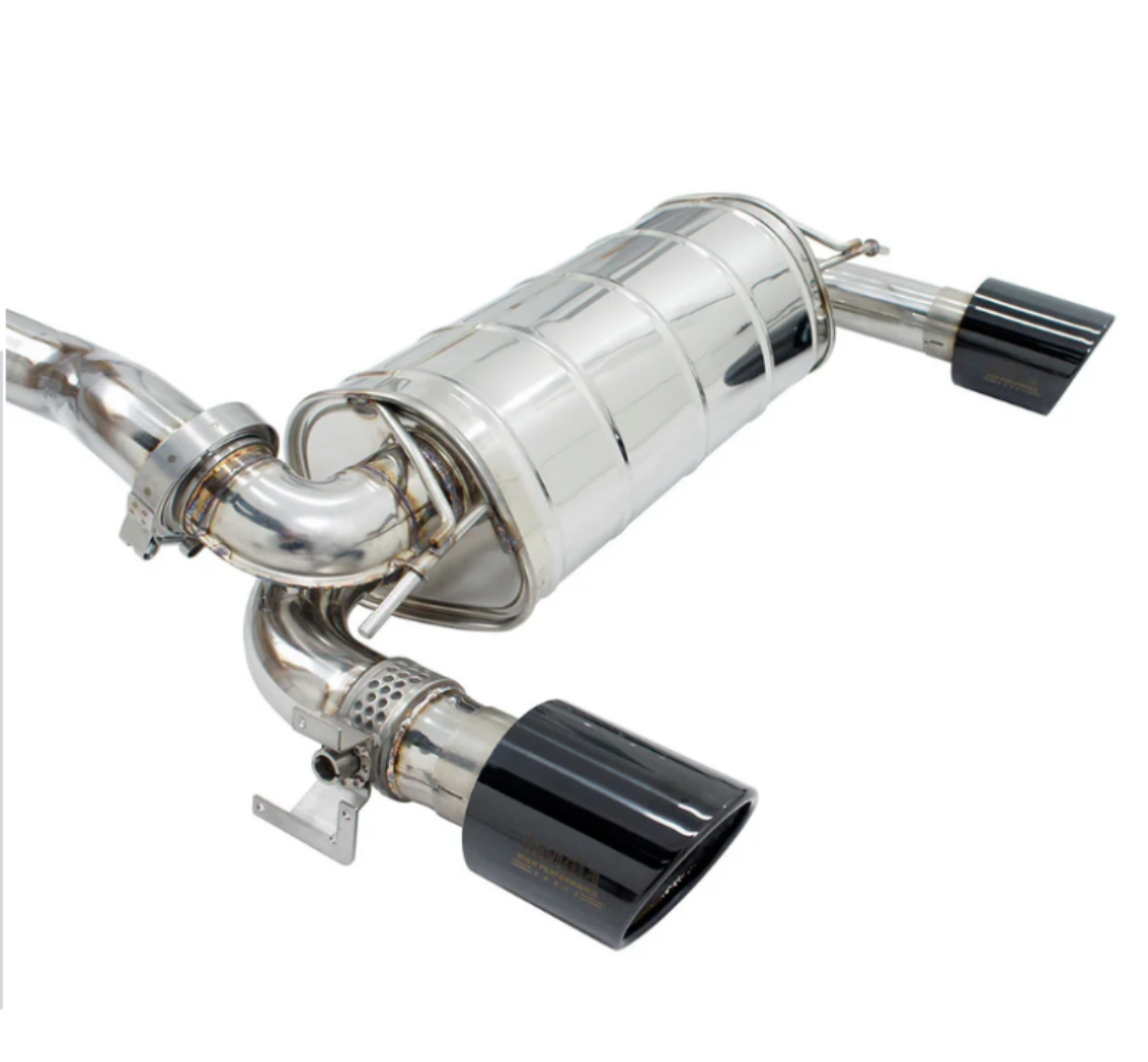 Picture of Invidia 15-18 Ford Focus RS Q300 w/Valve Rolled Black Tip Cat-Back Exhaust
