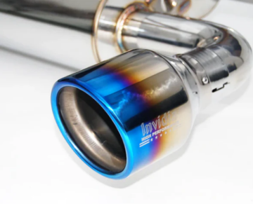Picture of Invidia 15-18 Ford Focus RS N1 w/Valve Rolled Titanium Tip Cat-Back Exhaust