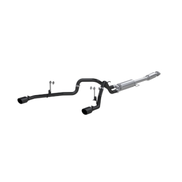 Picture of MBRP 2021+ F-150 2.7L/ 3.5L Ecoboost, 5.0L 3in Cat Back 2.5in Dual Split Rear - Black Coated