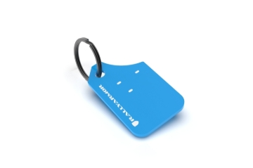Picture of Rally Armor Mini UR Mud Flap Keychain - Blue w/ White Logo