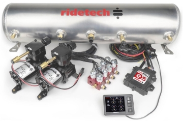 Picture of Ridetech RidePro E5 Air Ride Suspension Control System 5 Gallon Dual Compressor 1/4in Valves