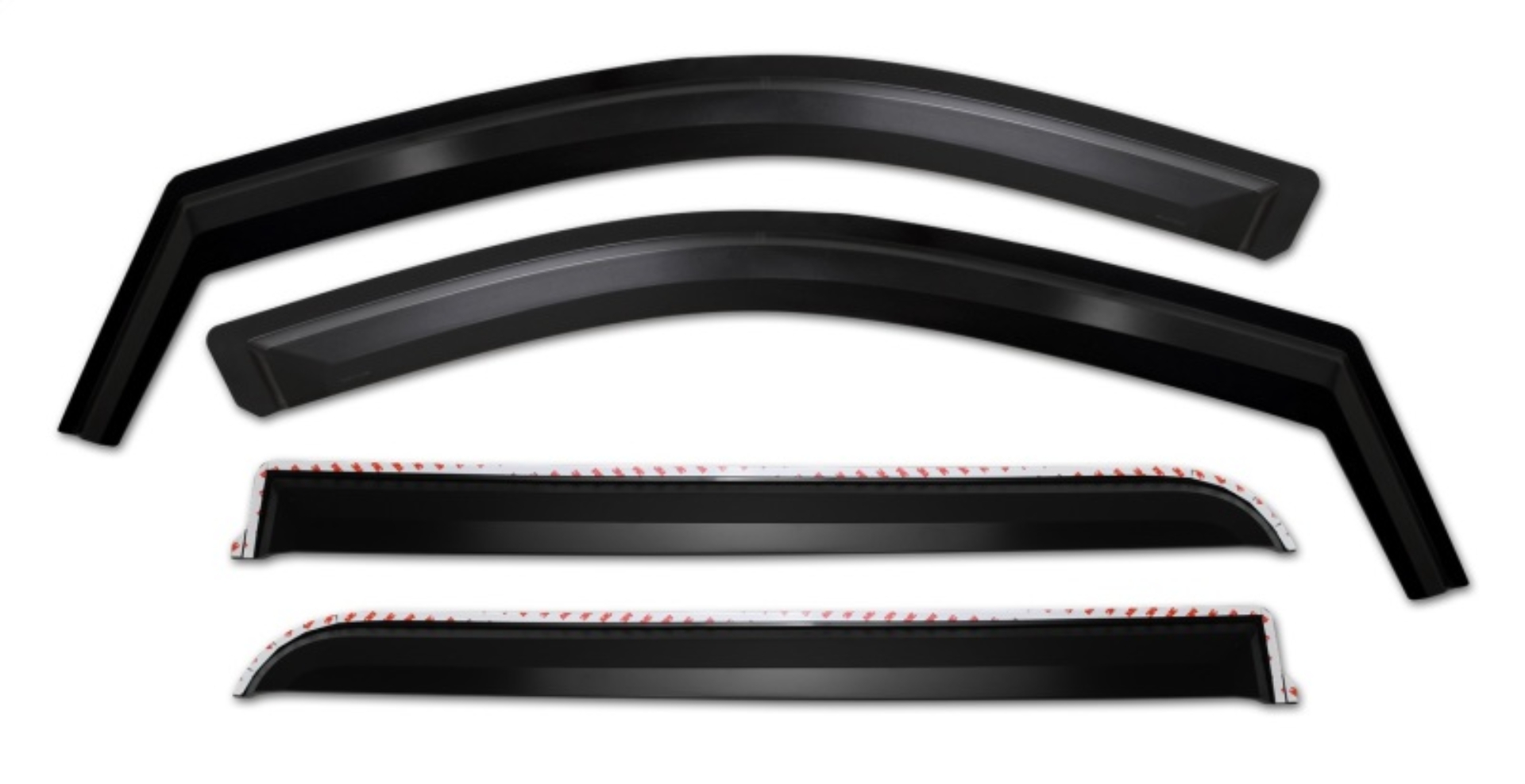 Picture of Putco 19-21 Chevy Silverado 1500 - Double Cab Element Matte Black Window Visors (Set of 4)