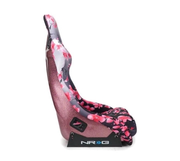 Picture of NRG FRP Bucket Seat PRISMA Japanese Cherry Blossom Edition W/ Pink Pearlized Back - Medium