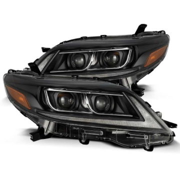 Picture of AlphaRex 11-21 Toyota Sienna PRO-Series Proj Headlights Plank Style Black w/Seq Signal/DRL