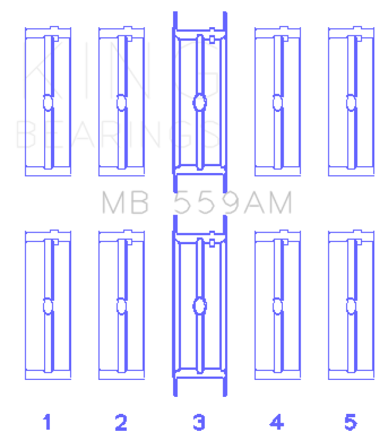 Picture of King Engine Bearings KING Main Bearings - MB559AM050