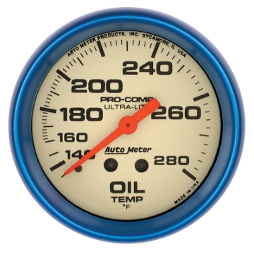 Picture of Autometer Ultra-Nite 66.7mm 140-280 Deg. F Mechanical Glow In The Dark Oil Temp Gauge