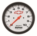 Picture of Autometer GM Bowtie White 5in 10000 RPM In-Dash Electronic Tachometer