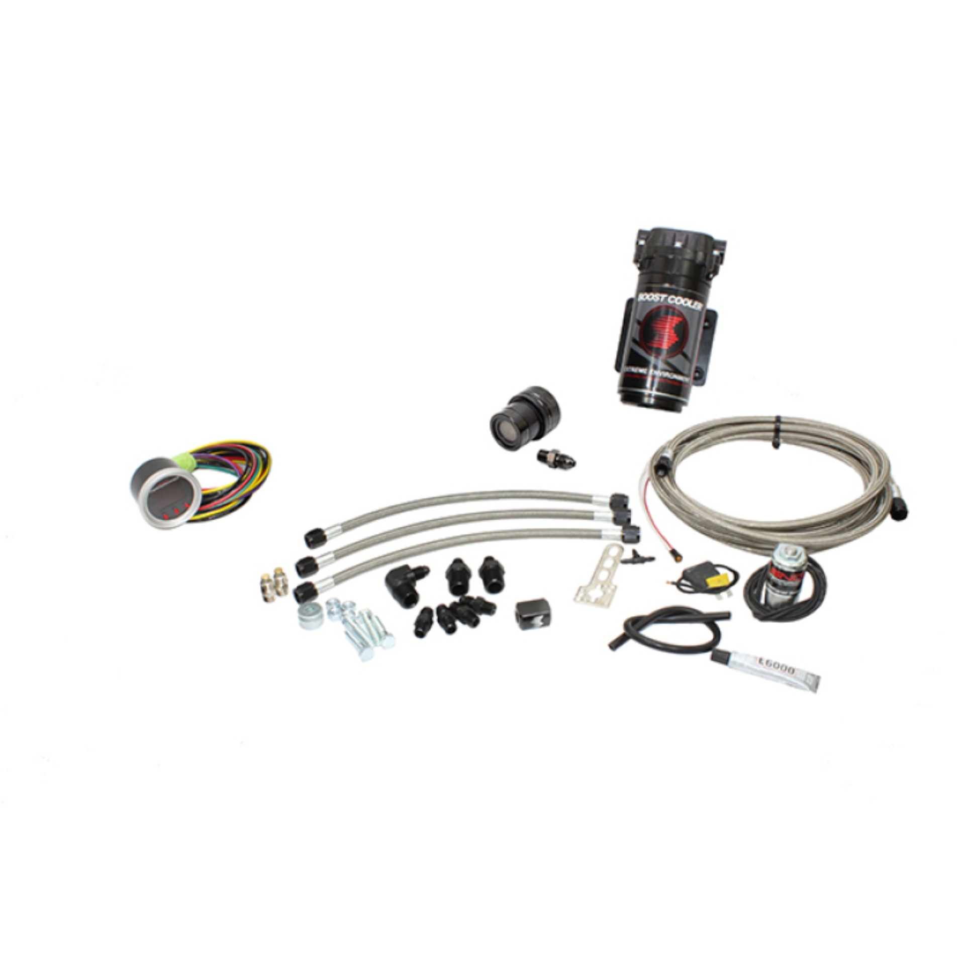 Picture of Snow Performance Stg 2 Boost Cooler F/I Prog. Water Injection Kit (SS Braided 4AN Fitting) - No Tank